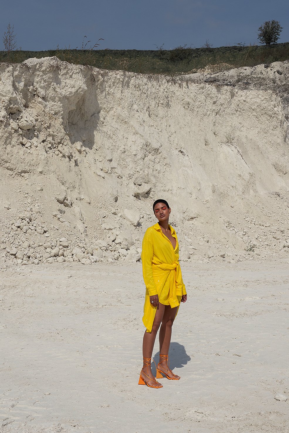 Oversize-Hemdkleid mit Pailletten