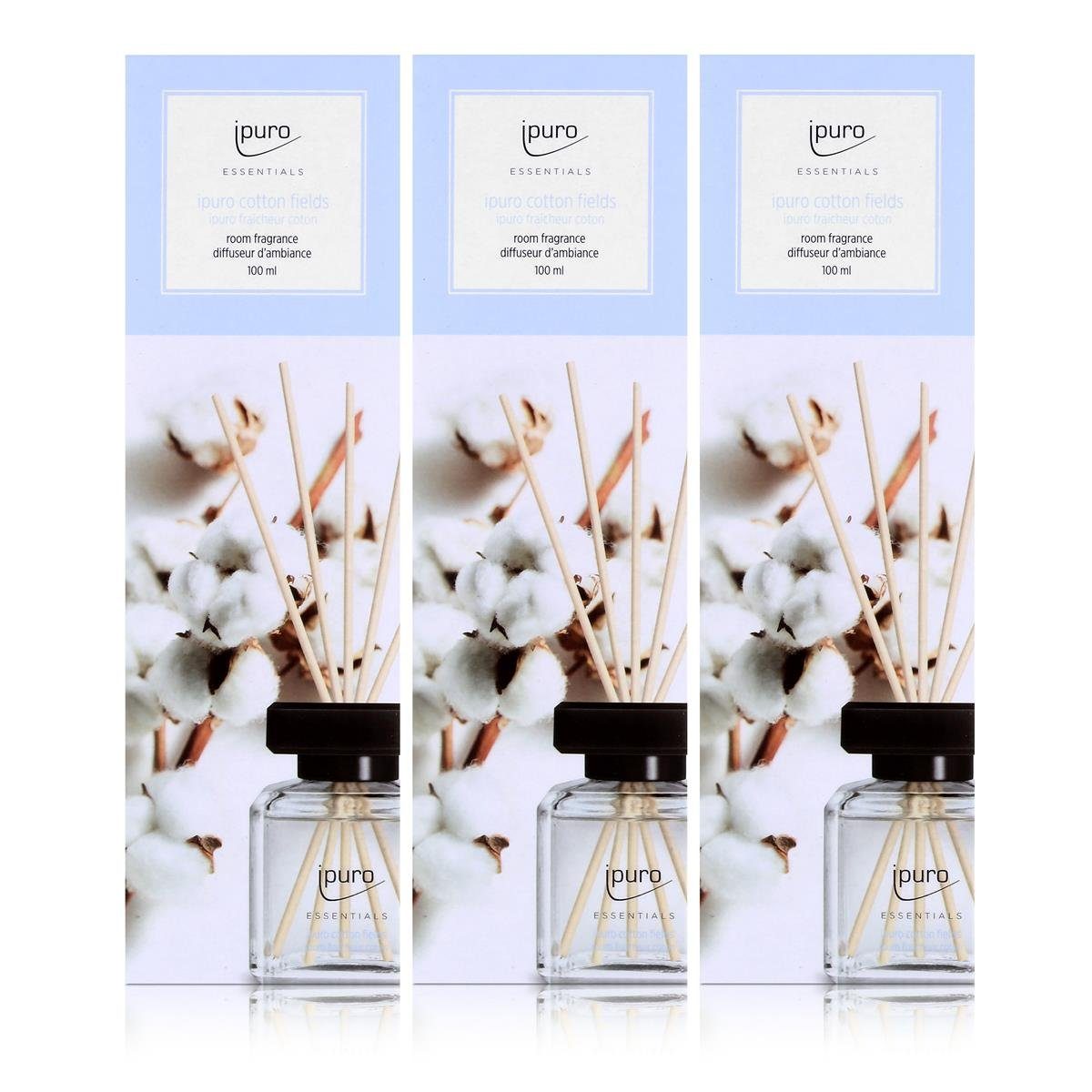 IPURO Raumduft Essentials by ipuro Cotton Fields 100ml Raumduft (3er Pack)
