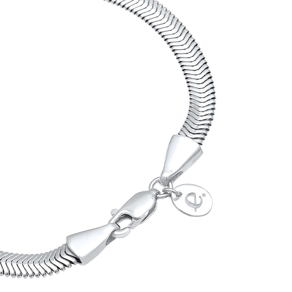Elli PREMIUM Elli PREMIUM Bracelet Chaîne de serpent plate et élégante pour dames en argent st Bracelet