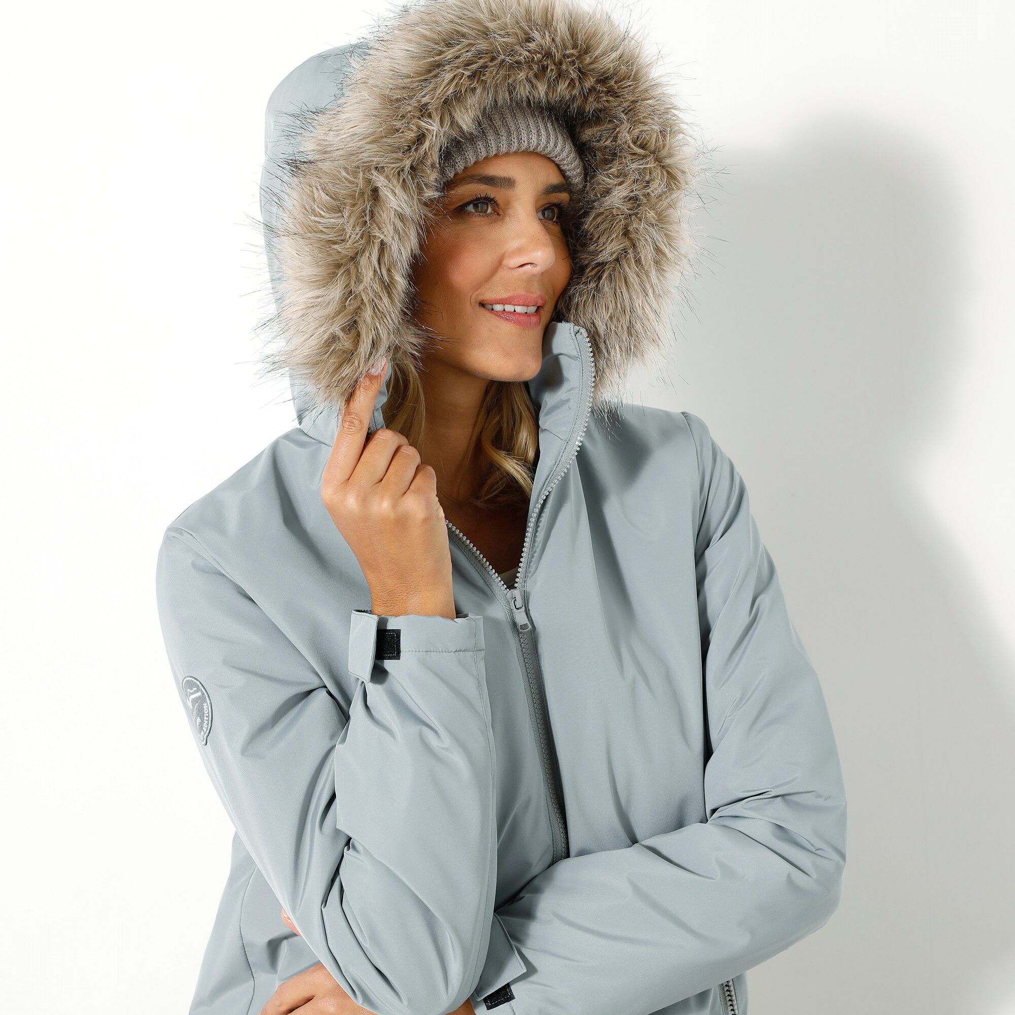 Parka imperméable zippée capuche