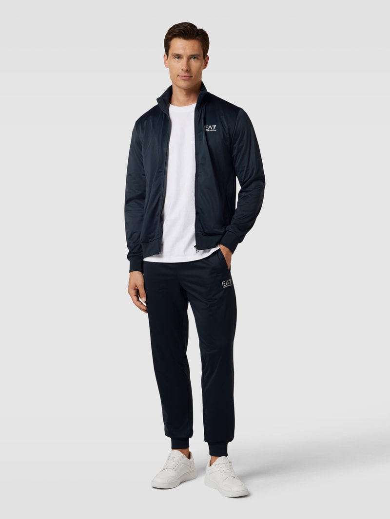 Sweatanzug mit Label-Details in marineblau