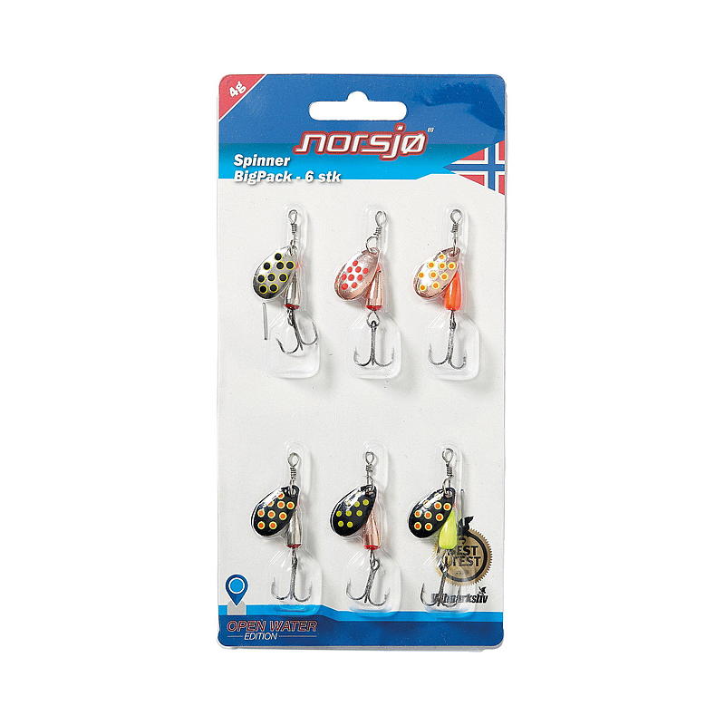 Norsjø Spinnere 6-pk 4 g, Norsjø