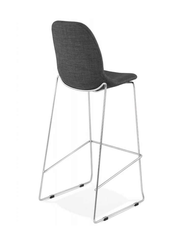 KADIMA DESIGN Barhocker mit Stoffsitz Dunkelgrau | Moderner Stil in Anthrazit-Silber günstig kaufen onesize
