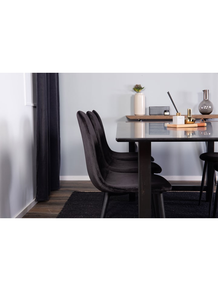 ebuy24 Esstisch Oslo  Schwarz 220 x 100 cm günstig kaufen onesize