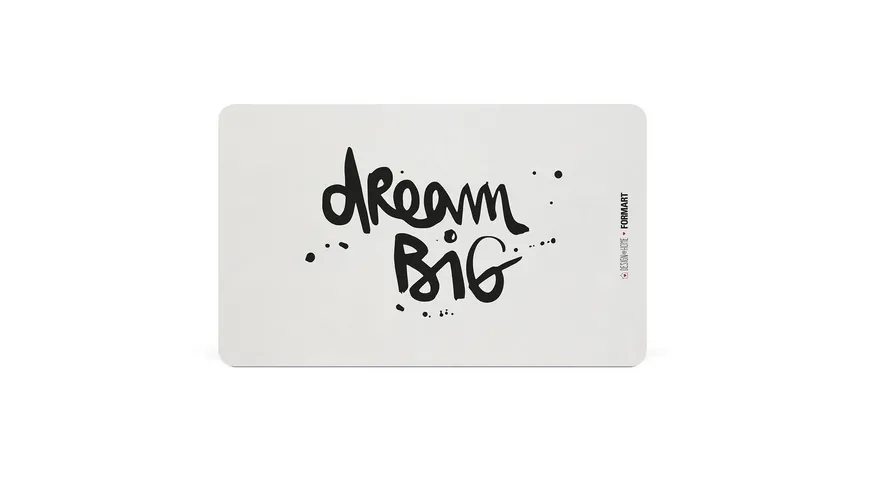 Design@Home Frühstücksbrettchen Tray Dream Big weiß/ schwarz