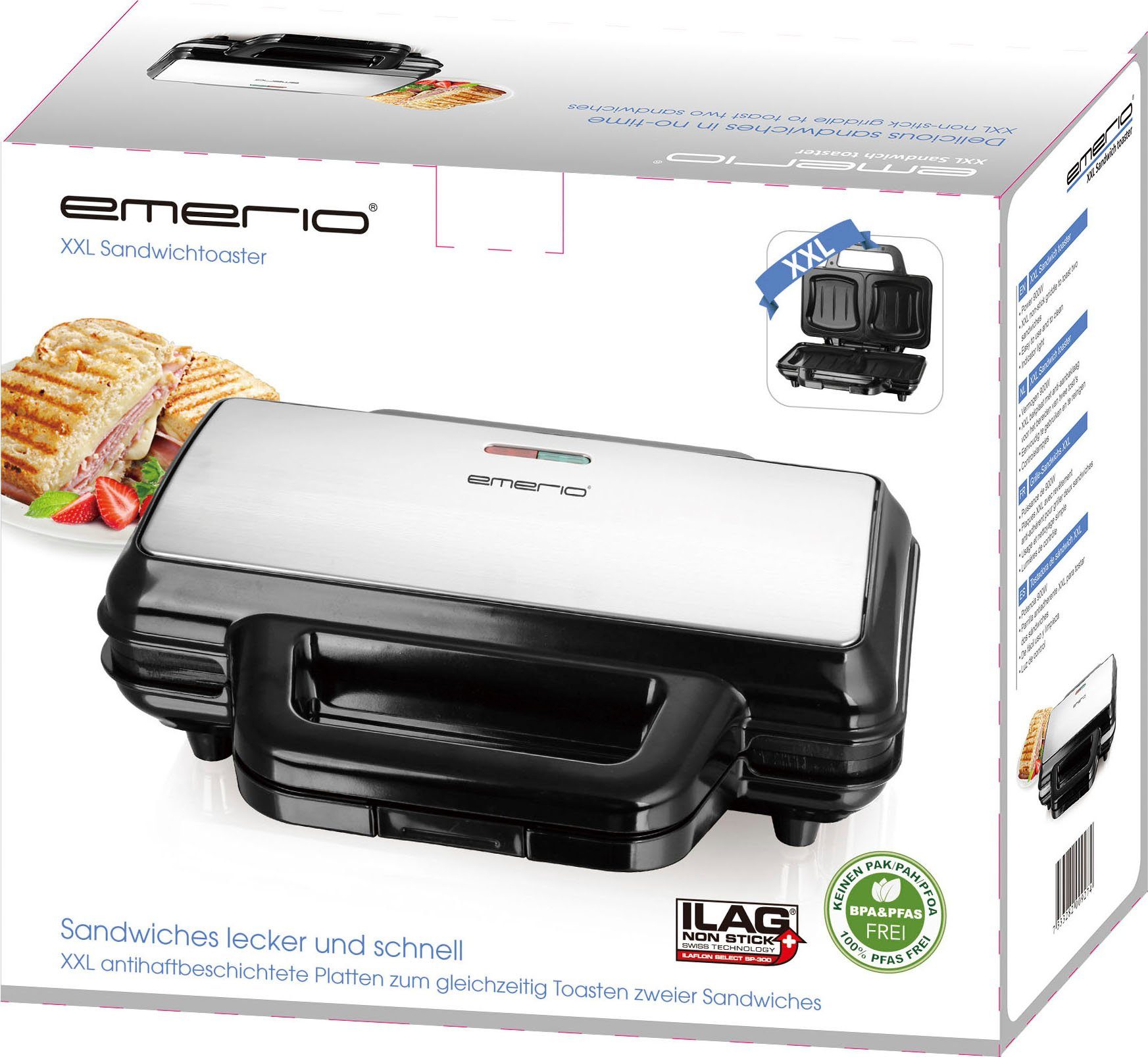 Emerio Sandwichmaker ST-127527.1, 900 W