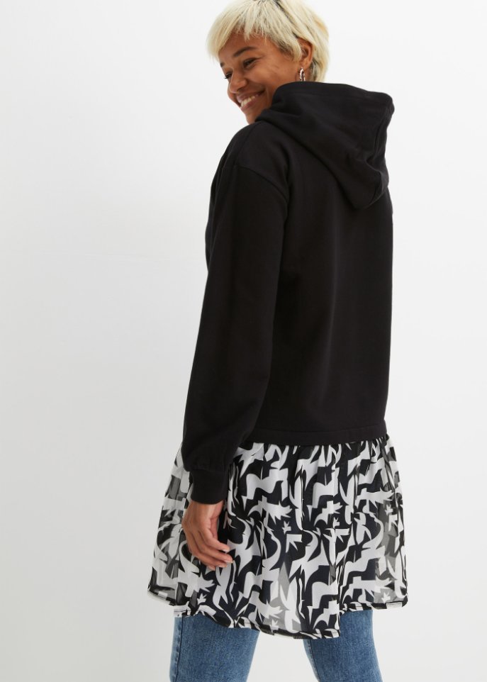 Sweatshirt mit Rockansatz