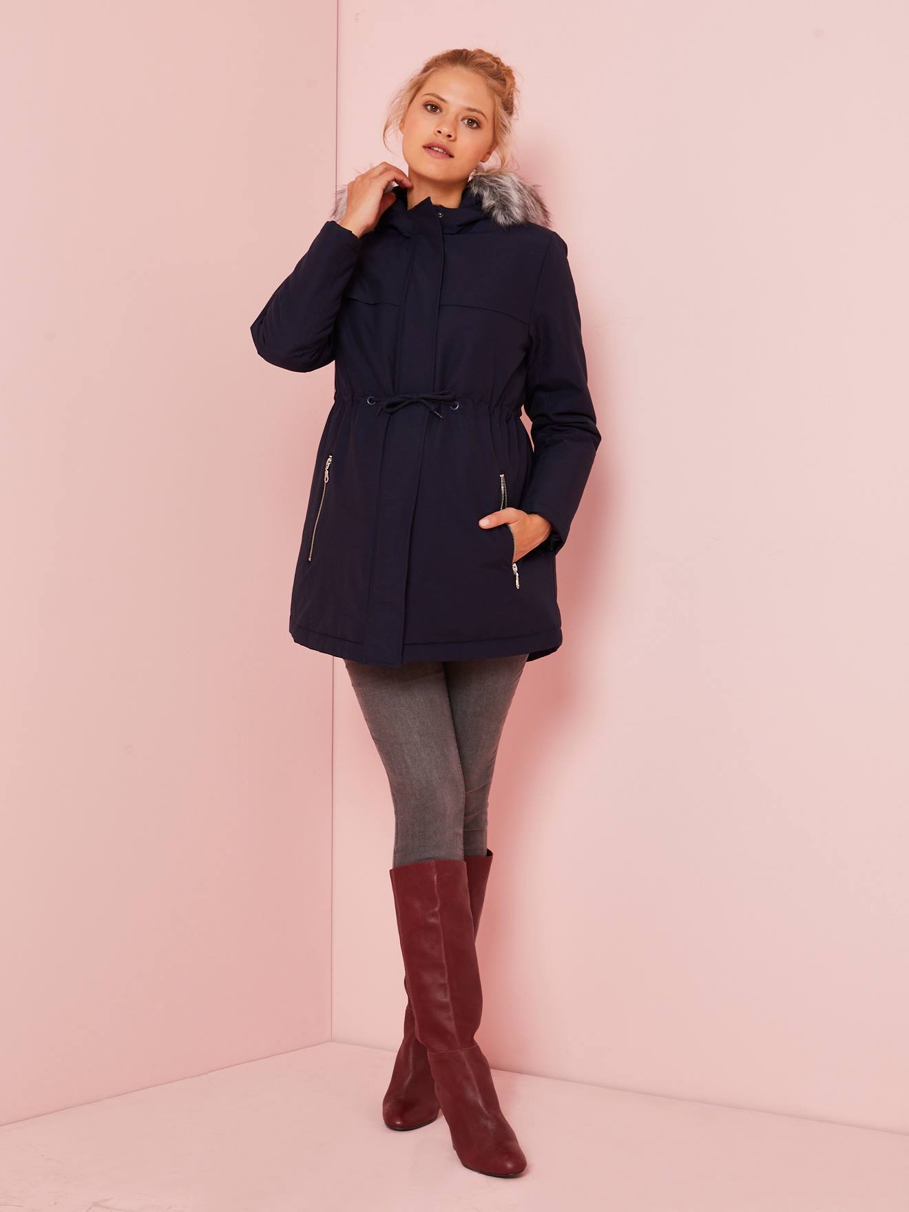 Vertbaudet 3-in-1-Parka, Tragejacke für Schwangerschaft & Stillzeit - anthrazit
