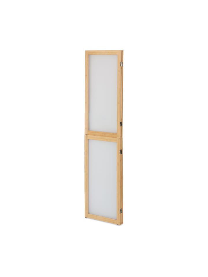 relaxdays Paravent in Natur/ Weiß - (B)136,5 x (H)180 cm günstig kaufen onesize