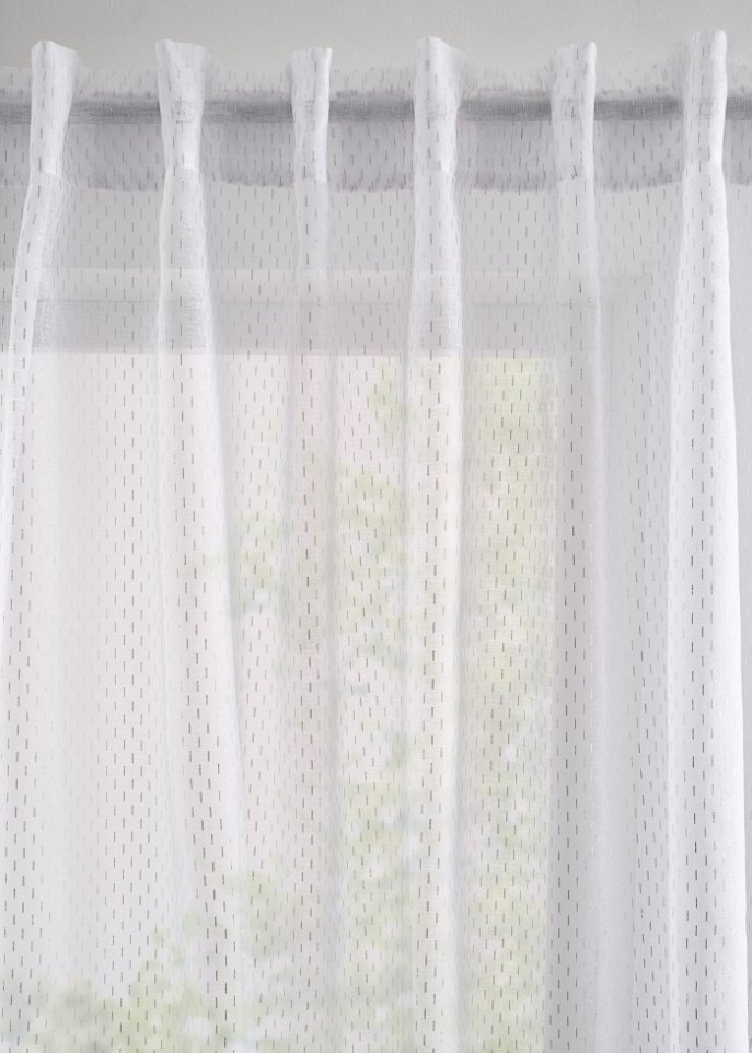 Gardine mit Glanzdruck (1er Pack)