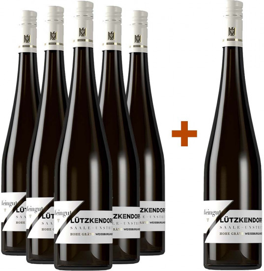 5+1 Paket Weißburgunder VDP.ERSTE LAGE Karsdorfer Hohe Gräte trocken - Weingut Lützkendorf