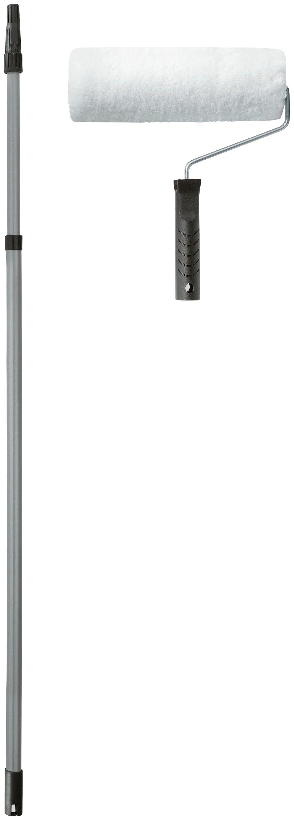 Bodenmeister Malerset Renovieren Standard, (Set, 10-St., Farbroller, Teleskopstange, Malerrollen, Farbschale), Renovierungsset für Decken- und Wandfarbe im Innenbereich