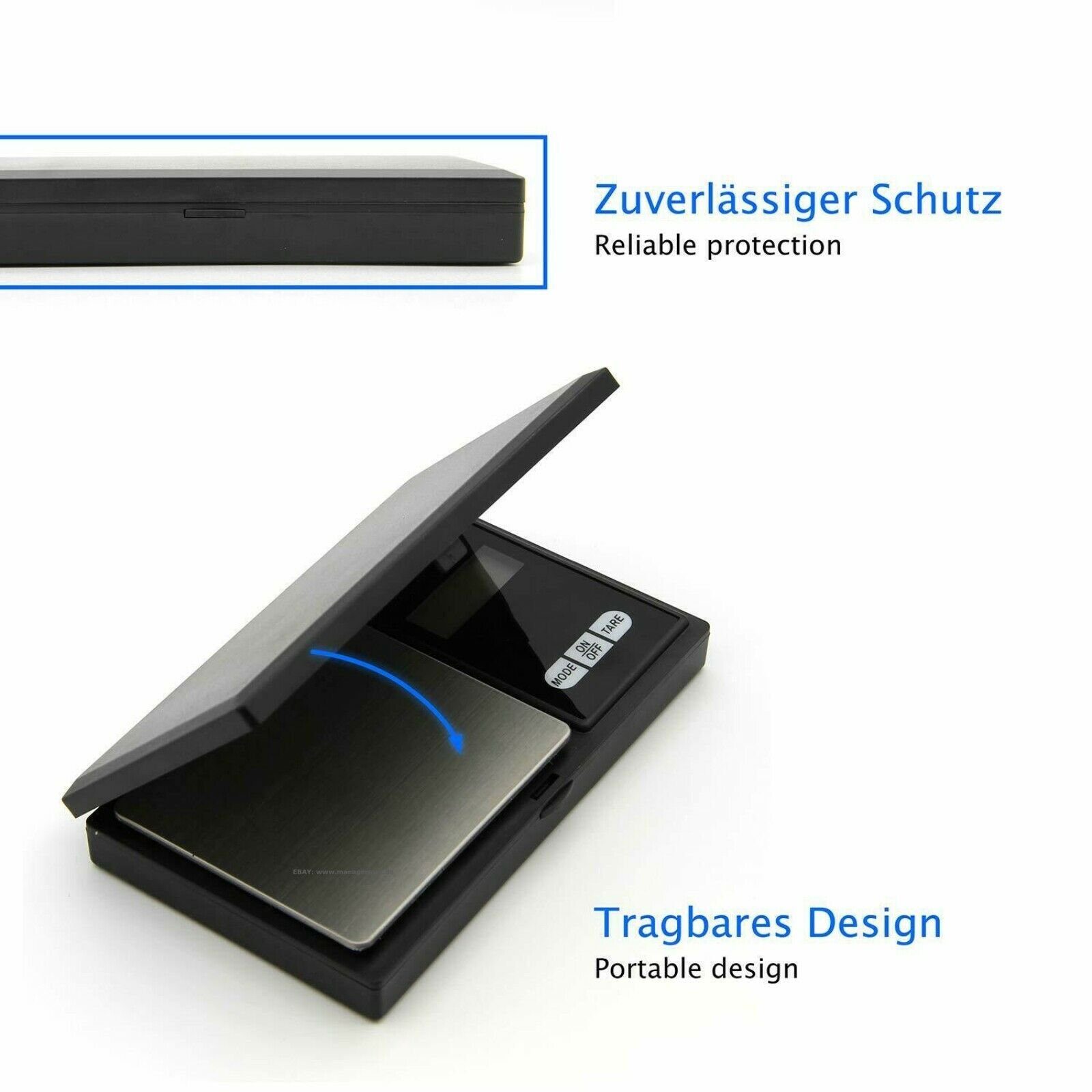 CHAMP HIGH Taschenwaage Feinwaage 200g / 0,01g Digitalwaage PROFESSIONAL MINI Waage Kleinwaage