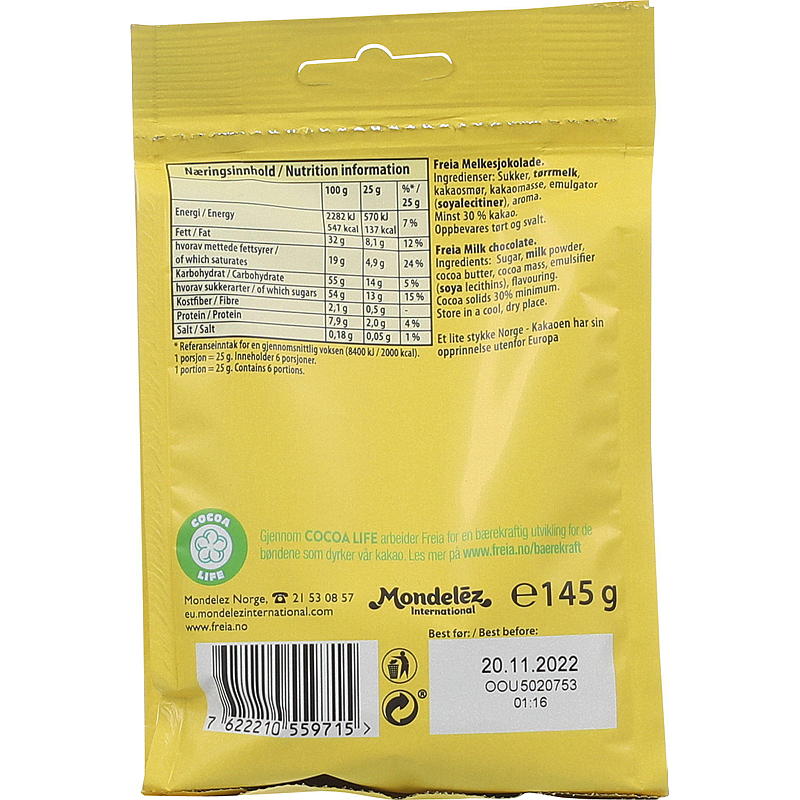 Freia Melkeknapper 145 g småbiter Freia