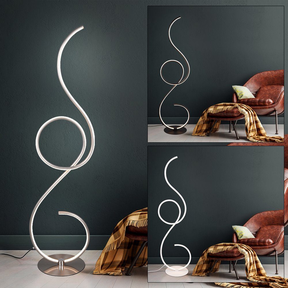 etc-shop LED Stehlampe, LED Standleuchte dimmbar Designer Stehlampe Wohnzimmer Stehleuchte