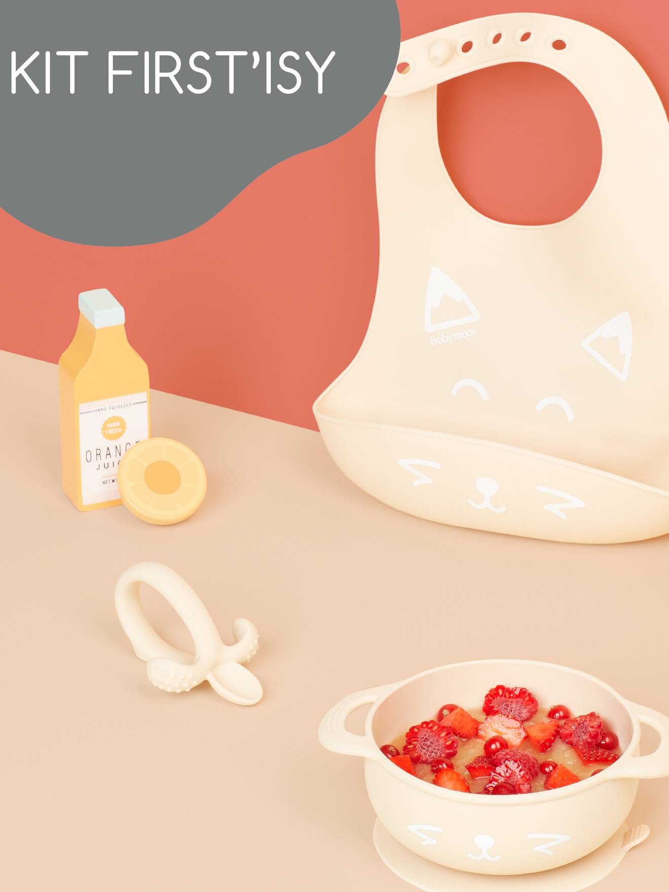 Babymoov Esslerngeschirr aus Silikon FIRST'ISY BABYMOOV - blau