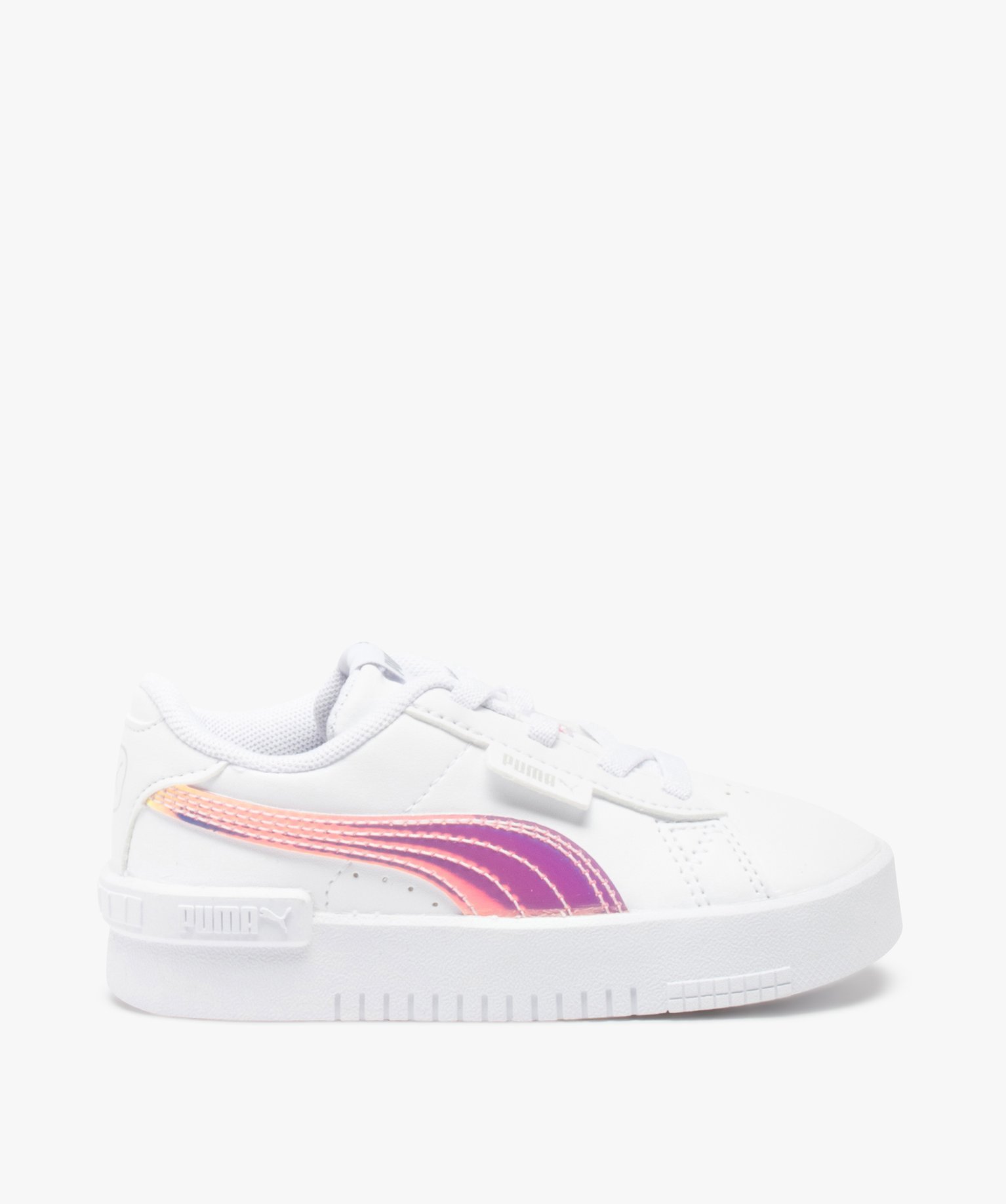 Baskets fille à lacets élastiques – Puma Jada blanc | GEMO