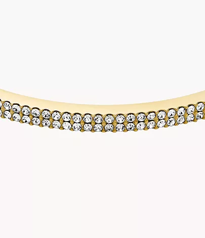 Fossil Armreif Ellis Pavé Glitz Edelstahl goldfarben