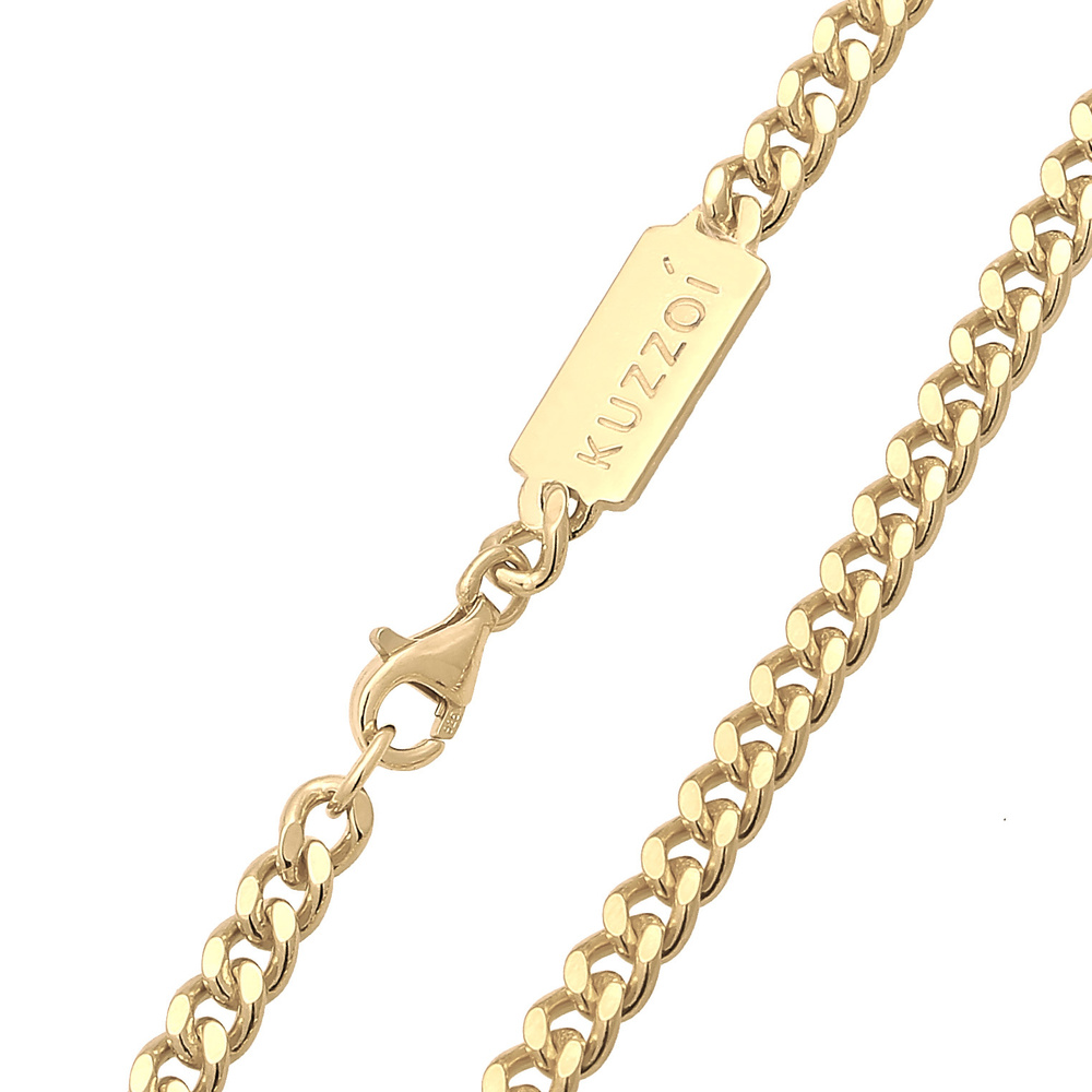 KUZZOI KUZZOI Bracelet Chaîne de Réservoirs Massif Trend Bracelet Homme - (925/1000) Arg Bracelet