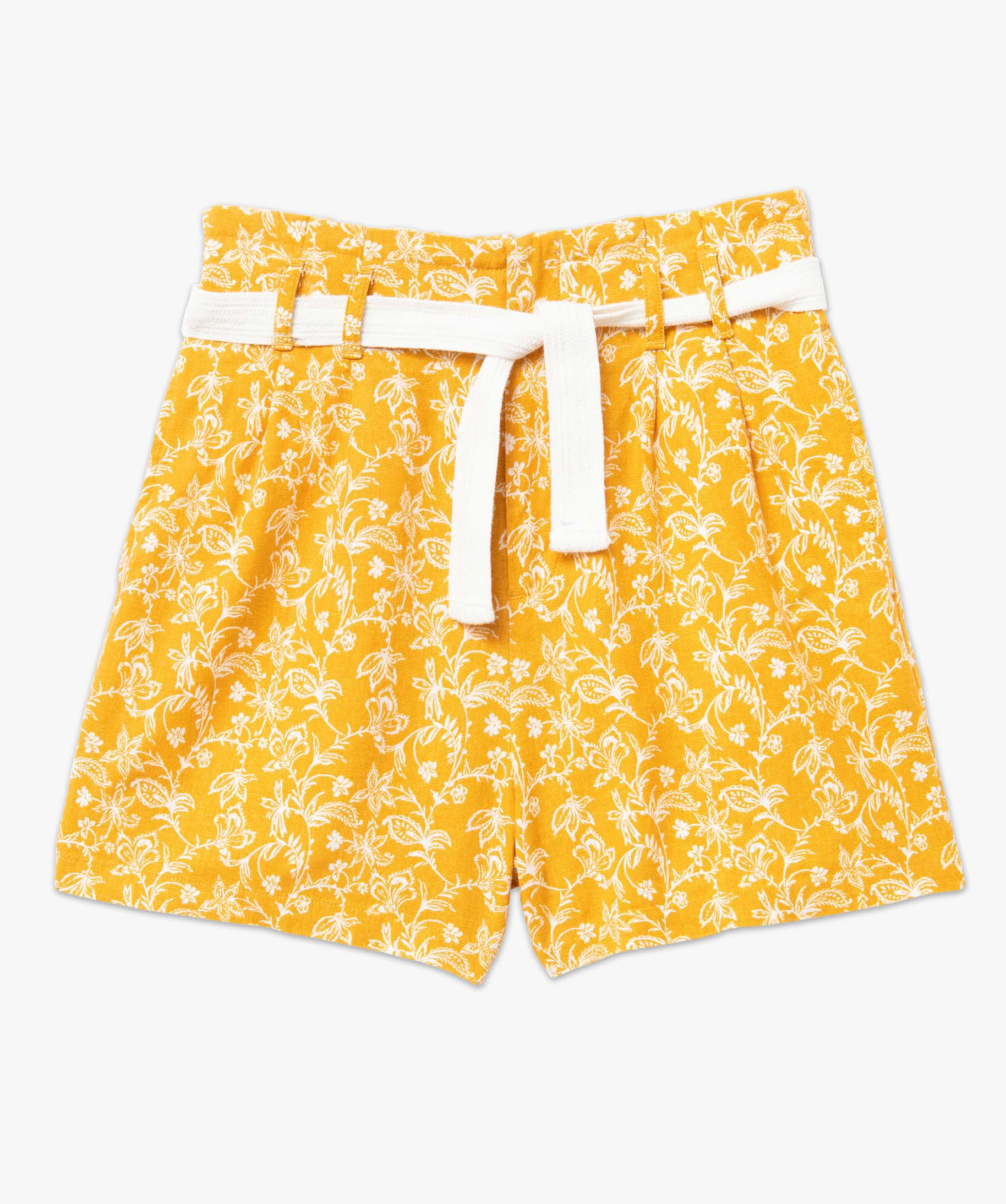 Short femme imprimé contenant du lin imprime | GEMO