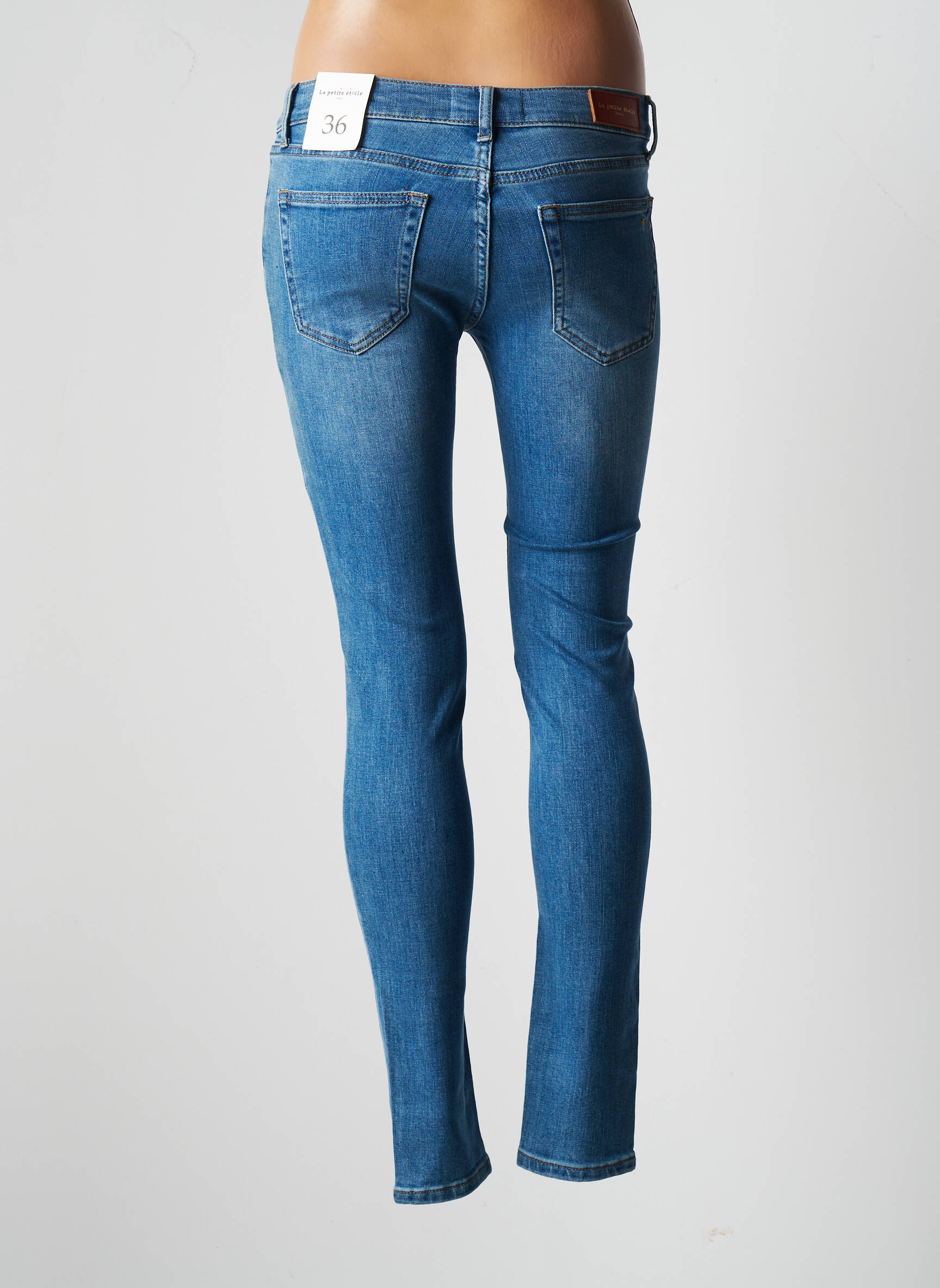La Petite Etoile Jeans Skinny Femme couleur bleu