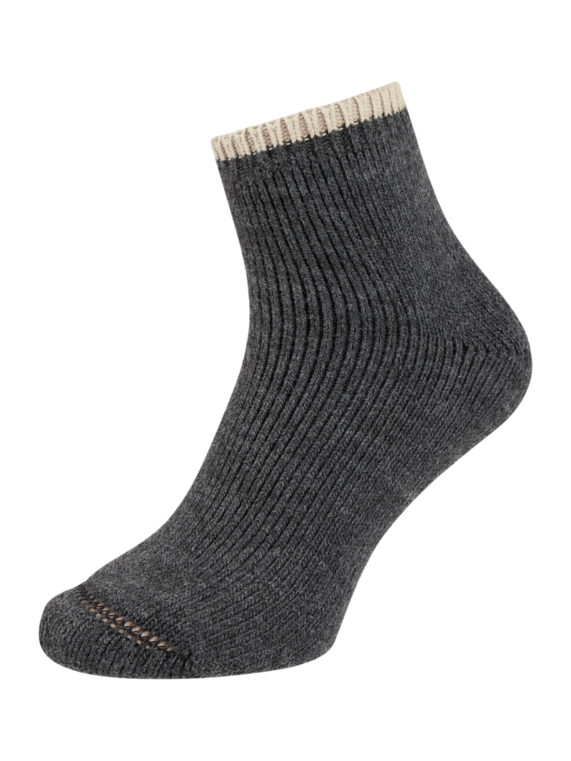 Socken mit Alpaka-Anteil Modell 'Cosy Plush' in anthrazit meliert