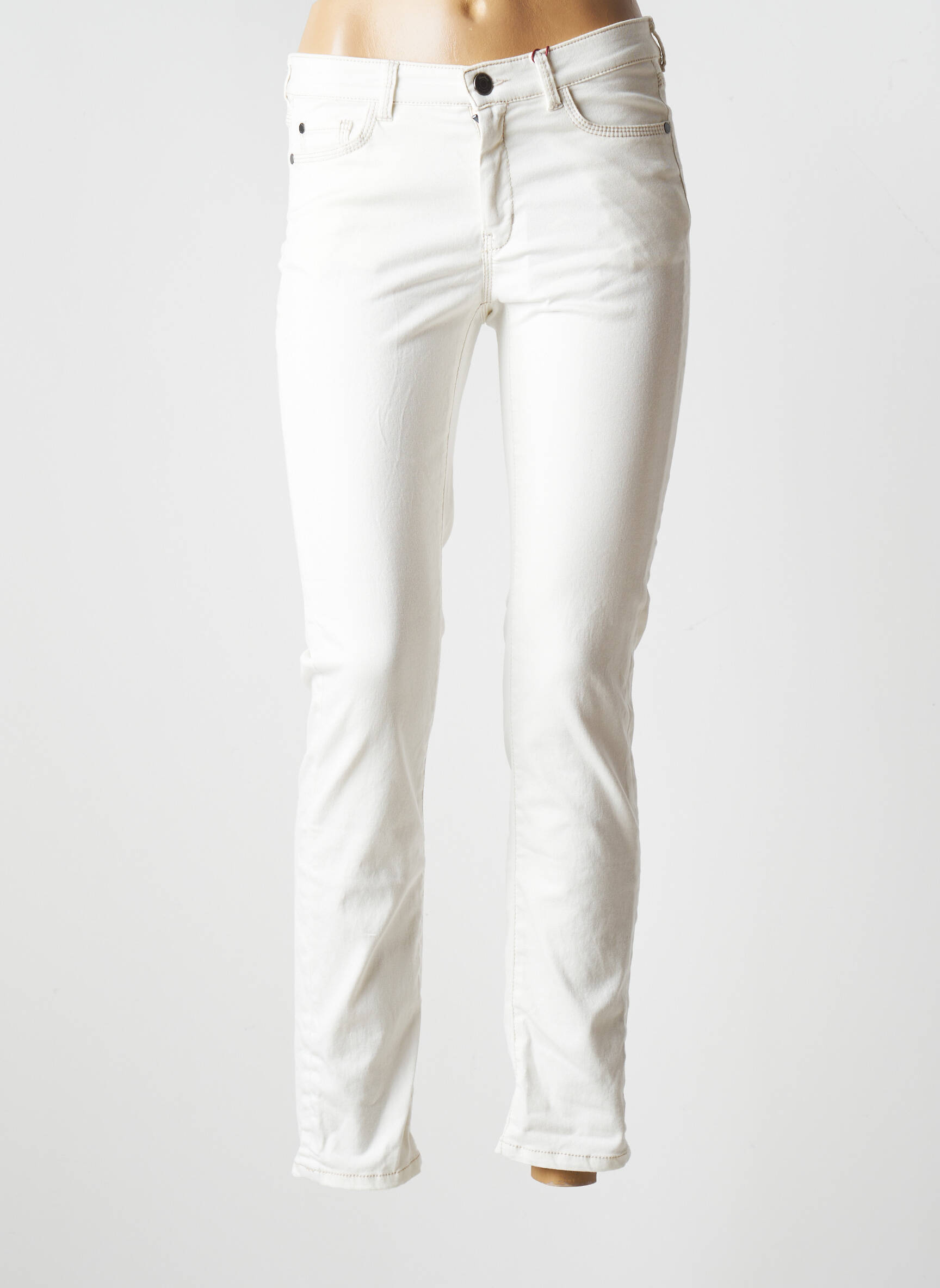 Maxmara Jeans Coupe Slim Femme couleur beige