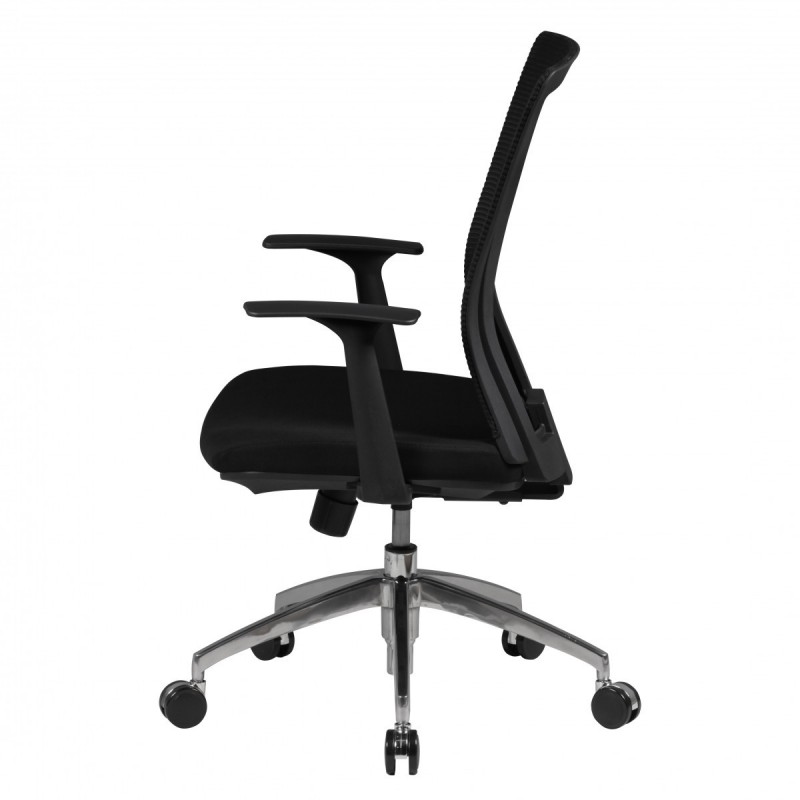 Amstyle Bürostuhl Baseline Schwarz Schreibtischstuhl Chefsessel Drehstuhl mit Synchronmechanik & Armlehnen