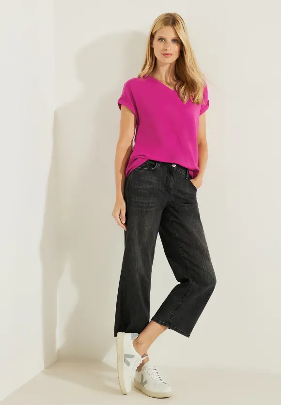 CECIL Bluse mit Rippdetail