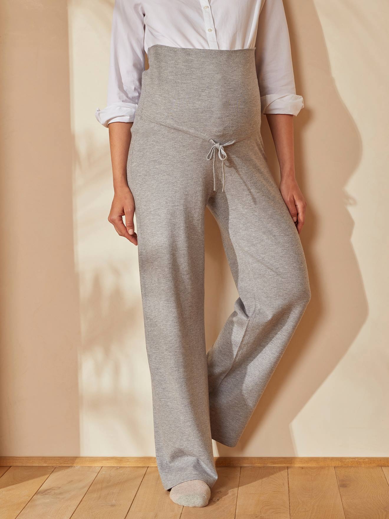 Pantalon yoga ultra doux grossesse et post-grossesse gris