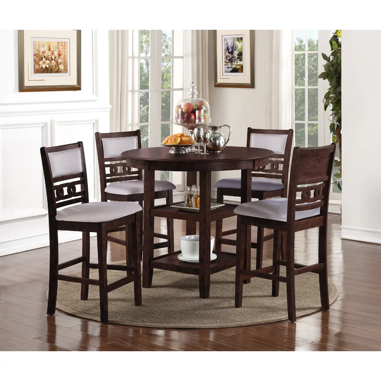 Round Solid Wood Dining Set