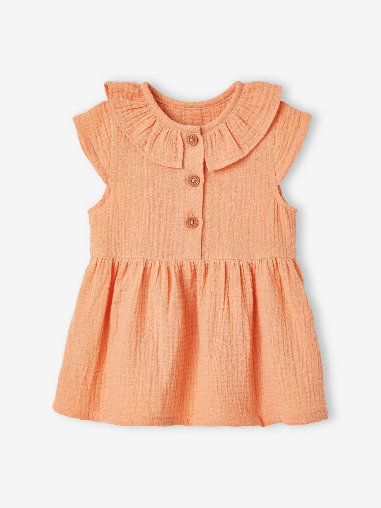 Vertbaudet Mädchen Baby Kleid - grün