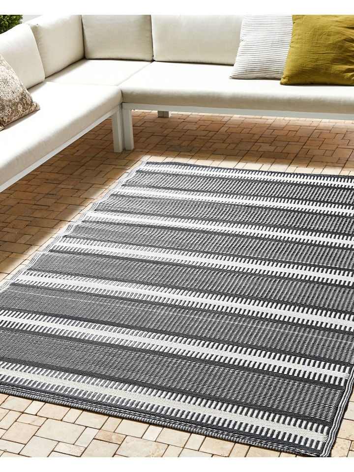Beliani Outdoorteppich MANSA in Schwarz/Beige - (W) 160 x (H) 0.5 x (L) 230 cm günstig kaufen onesize