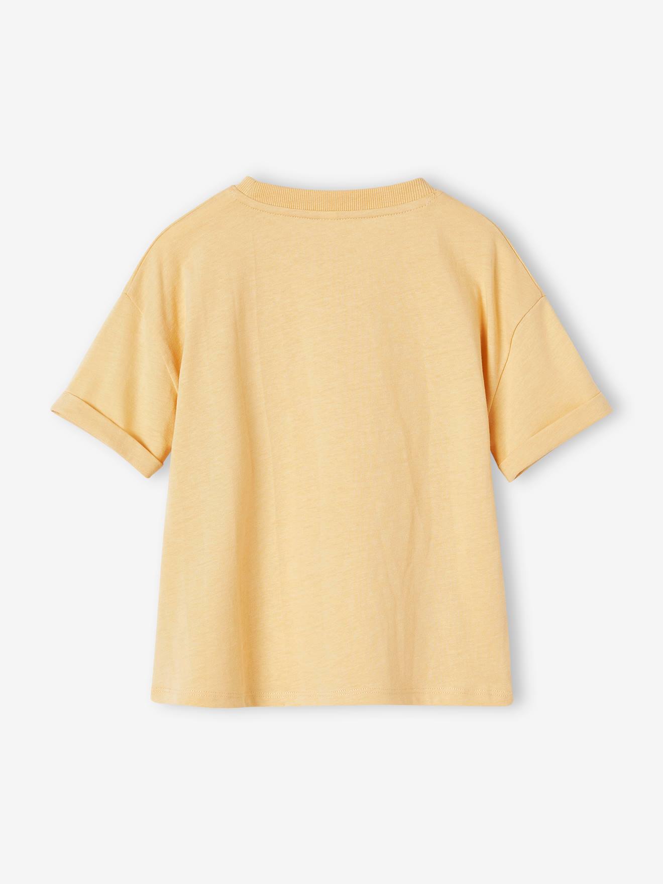 Vertbaudet Mädchen T-Shirt mit Recycling-Baumwolle - hellgelb