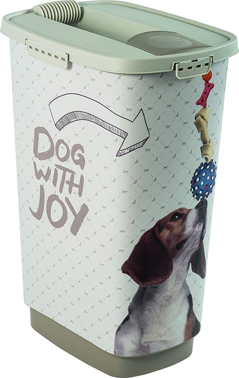 Rotho Babydesign Rotho MyPet Cody Tierfutterbehälter 50l mit Deckel und Schütte für praktisches Dosieren, muster
