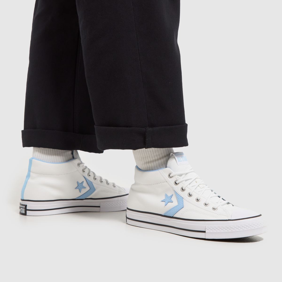 Converse – Star Player 76 – Midjeskor i vitt och blått