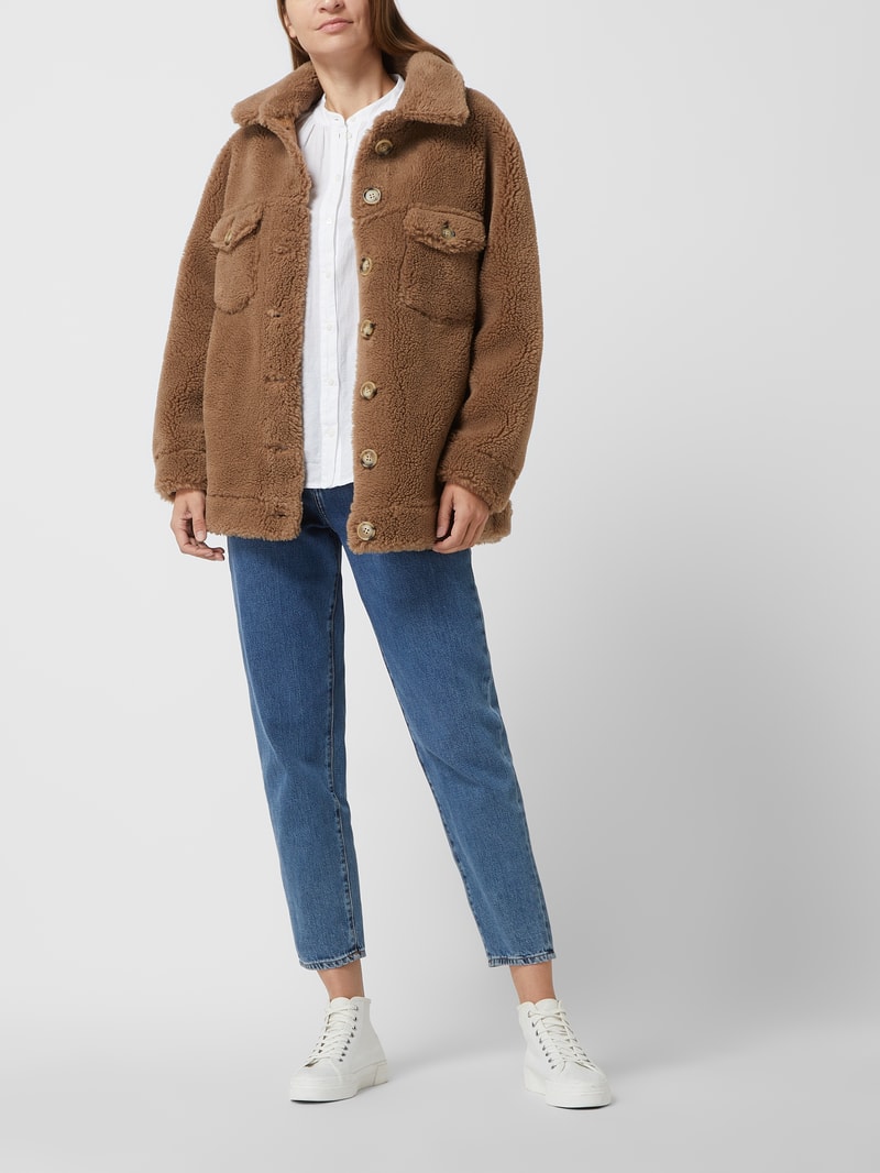 Wendejacke mit Woll-Anteil in camel