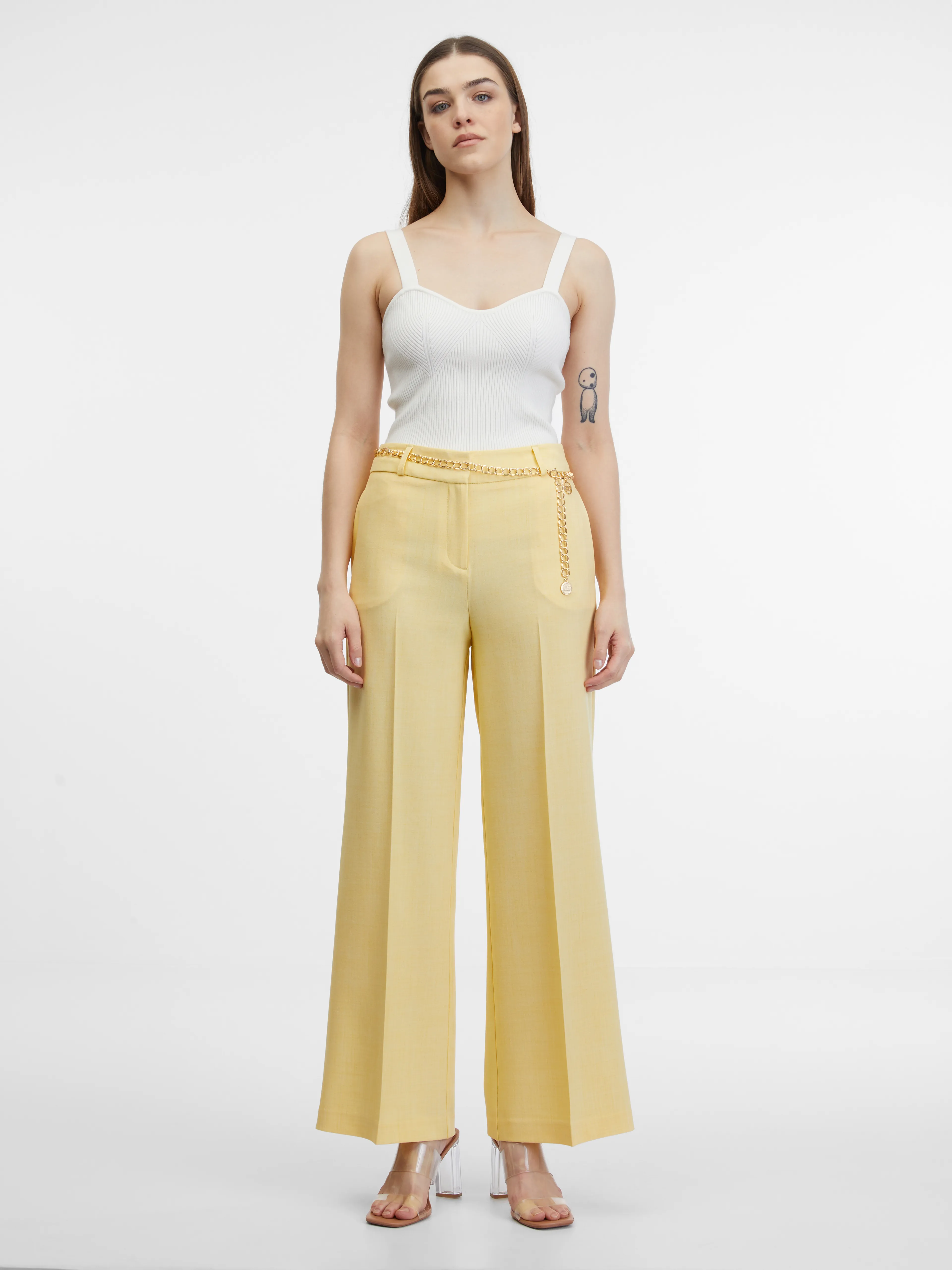 Gelbe weite Damenhose ORSAY