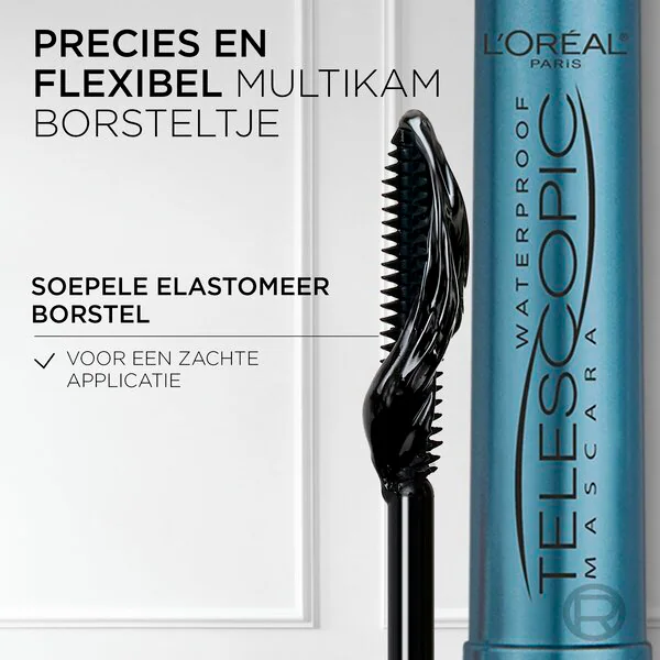 Máscara para cílios Telescopic Black à prova d'água L'Oréal Paris 8ml