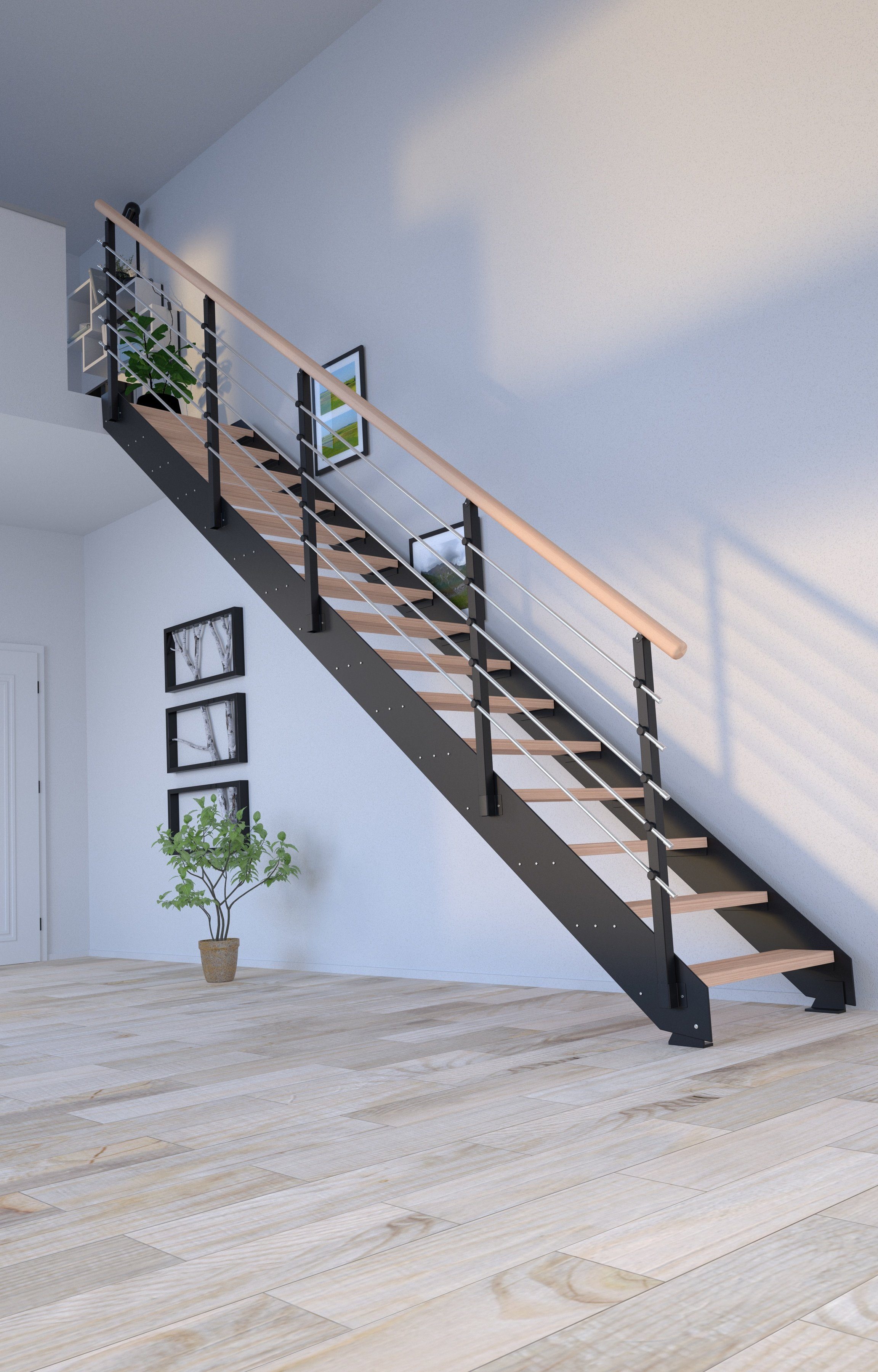 Starwood Systemtreppe Kos, Metall, Stufen offen, Geteilte