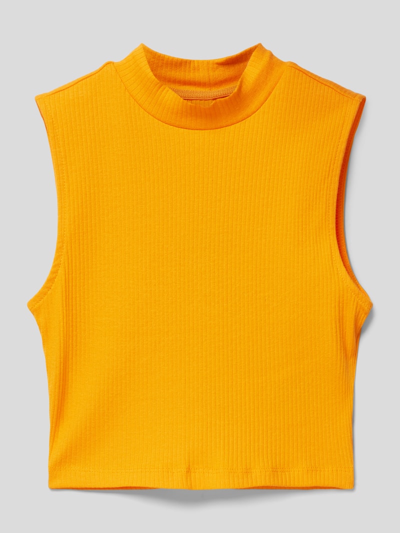 Top in Feinripp-Optik Modell 'LINEA' in orange