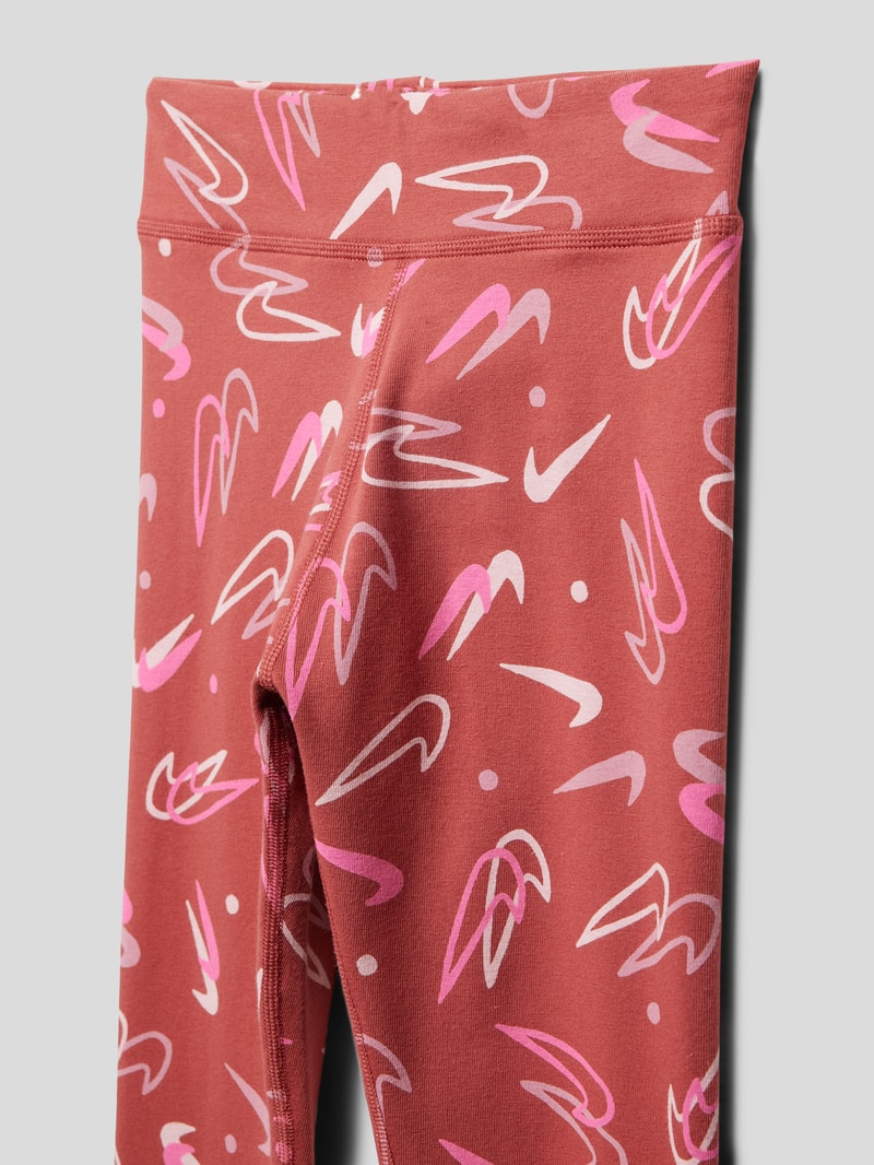 Leggings mit Allover-Muster in lachs