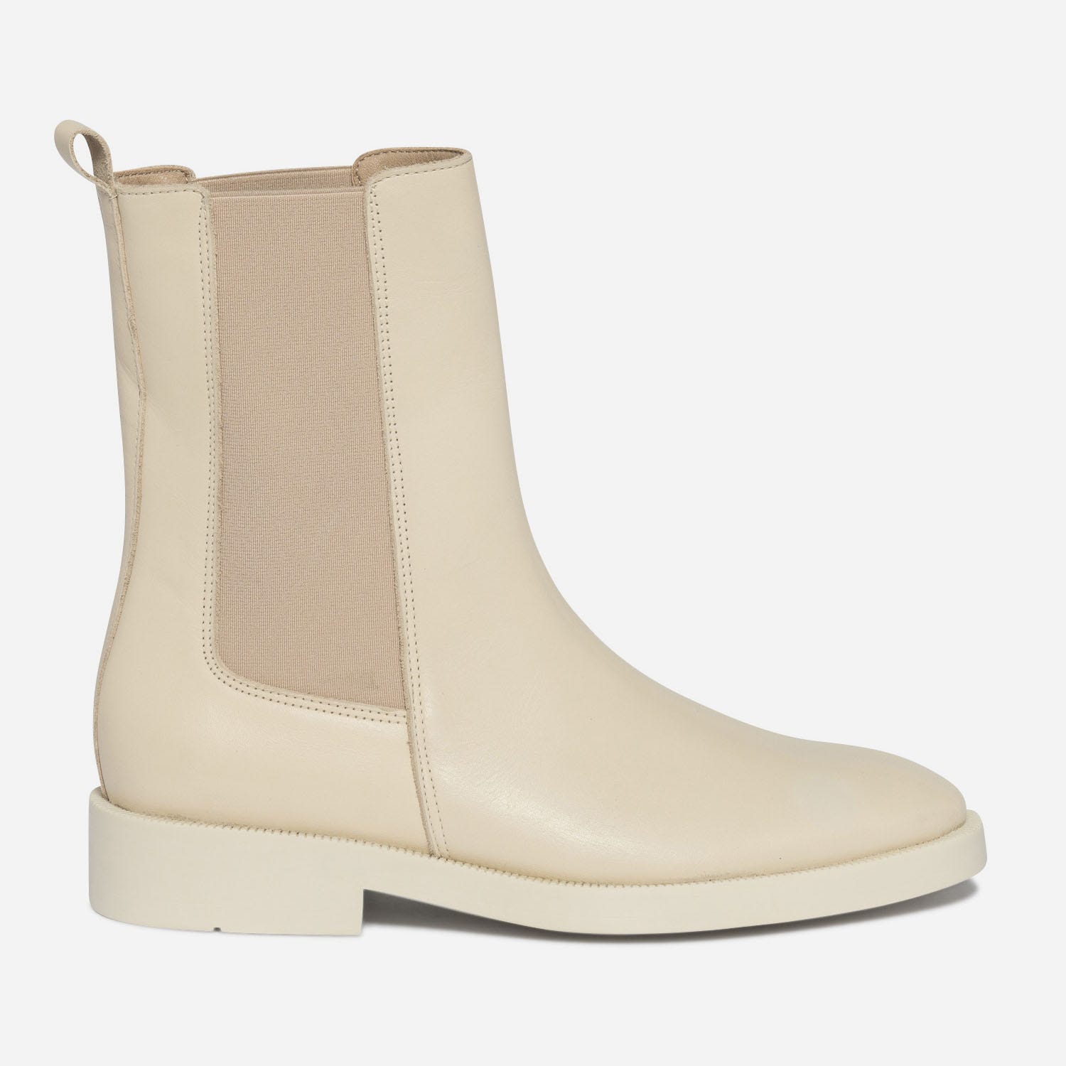 Chelsea boots écru éco-conçu en cuir