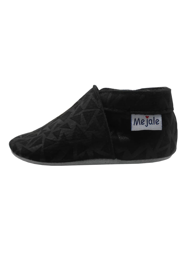 Yalion Leder-Krabbelschuhe in Schwarz günstig kaufen