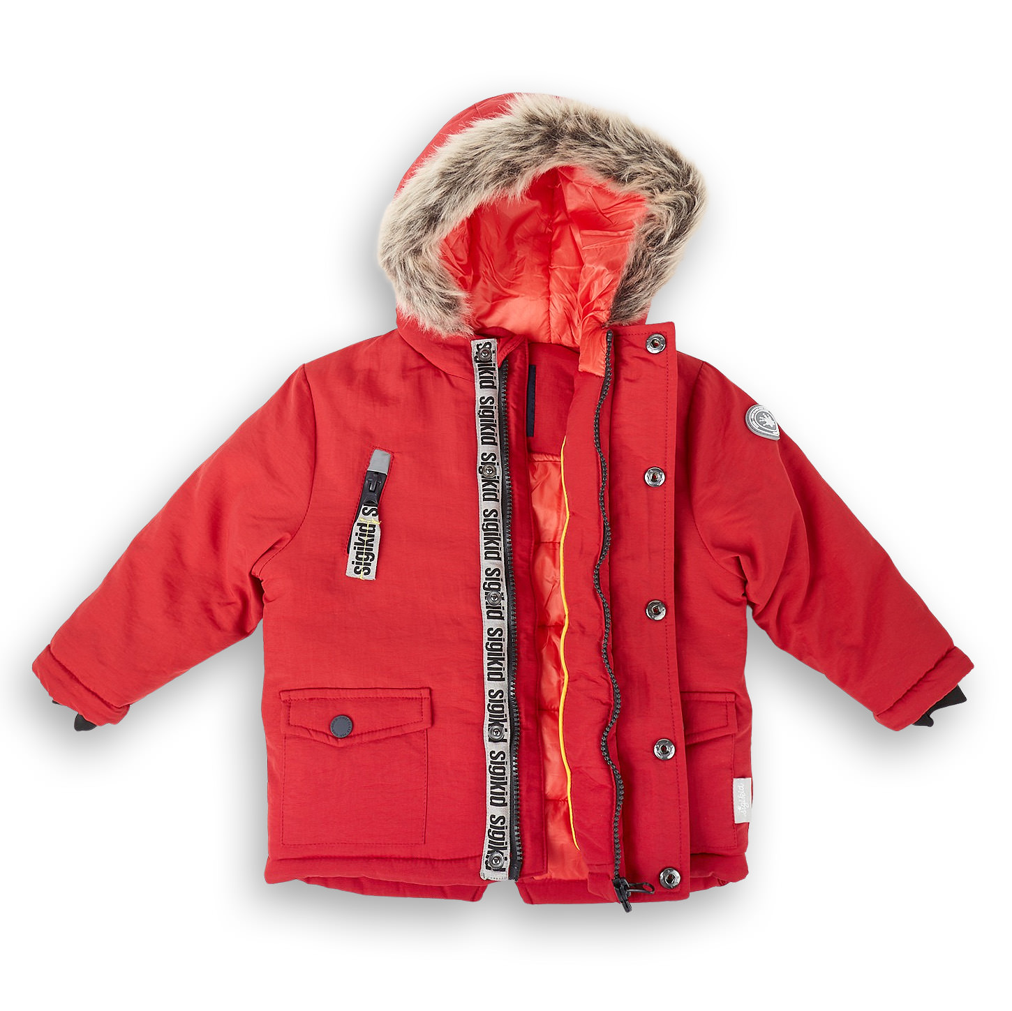 Wattierte Baby Winterjacke in Rot