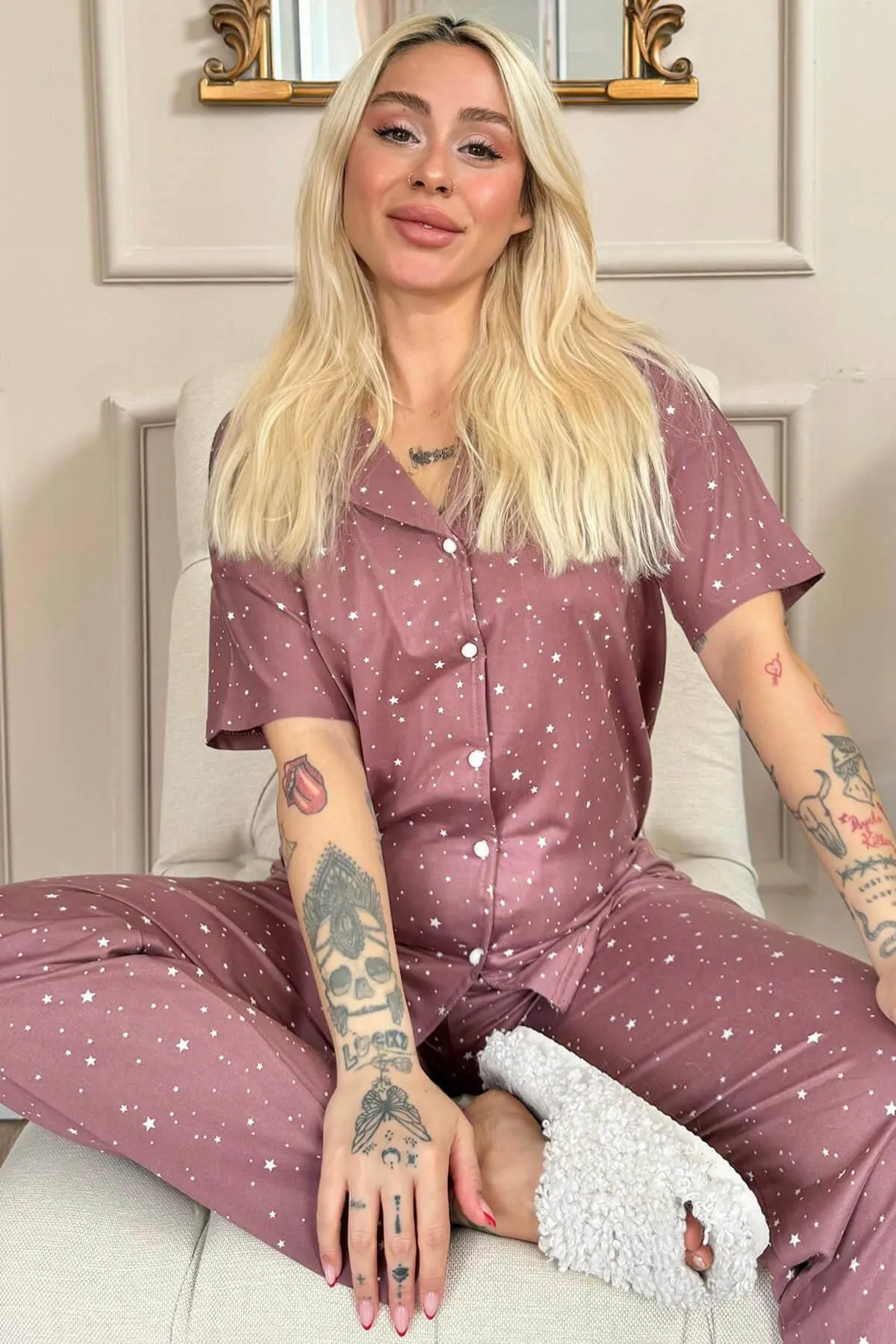 Pijamaevi  Pyjama set - Rosa - Muster