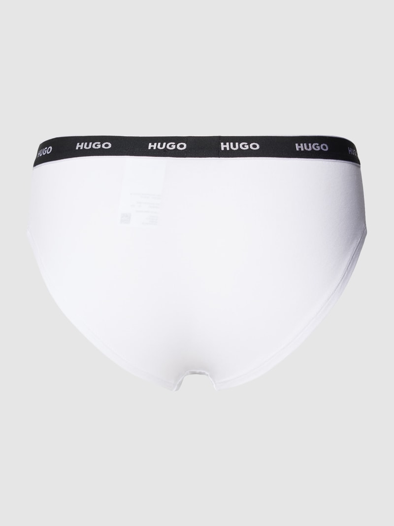 Slip mit Label-Print im 3er-Pack in schwarz