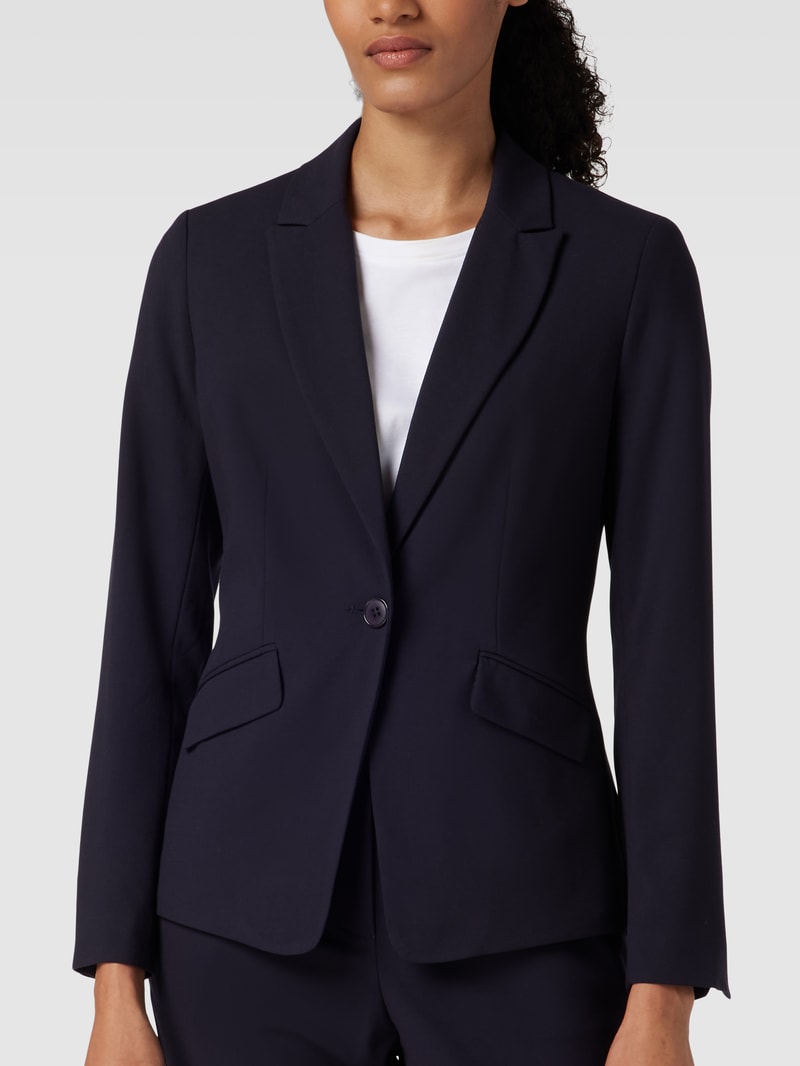 Blazer mit Knopfverschluss in marineblau