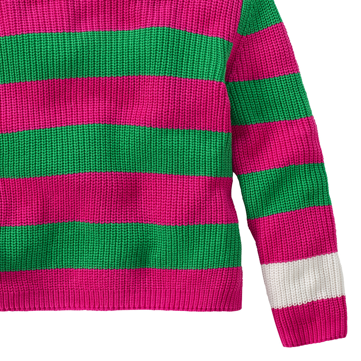 Mädchen Strickpullover mit Streifen