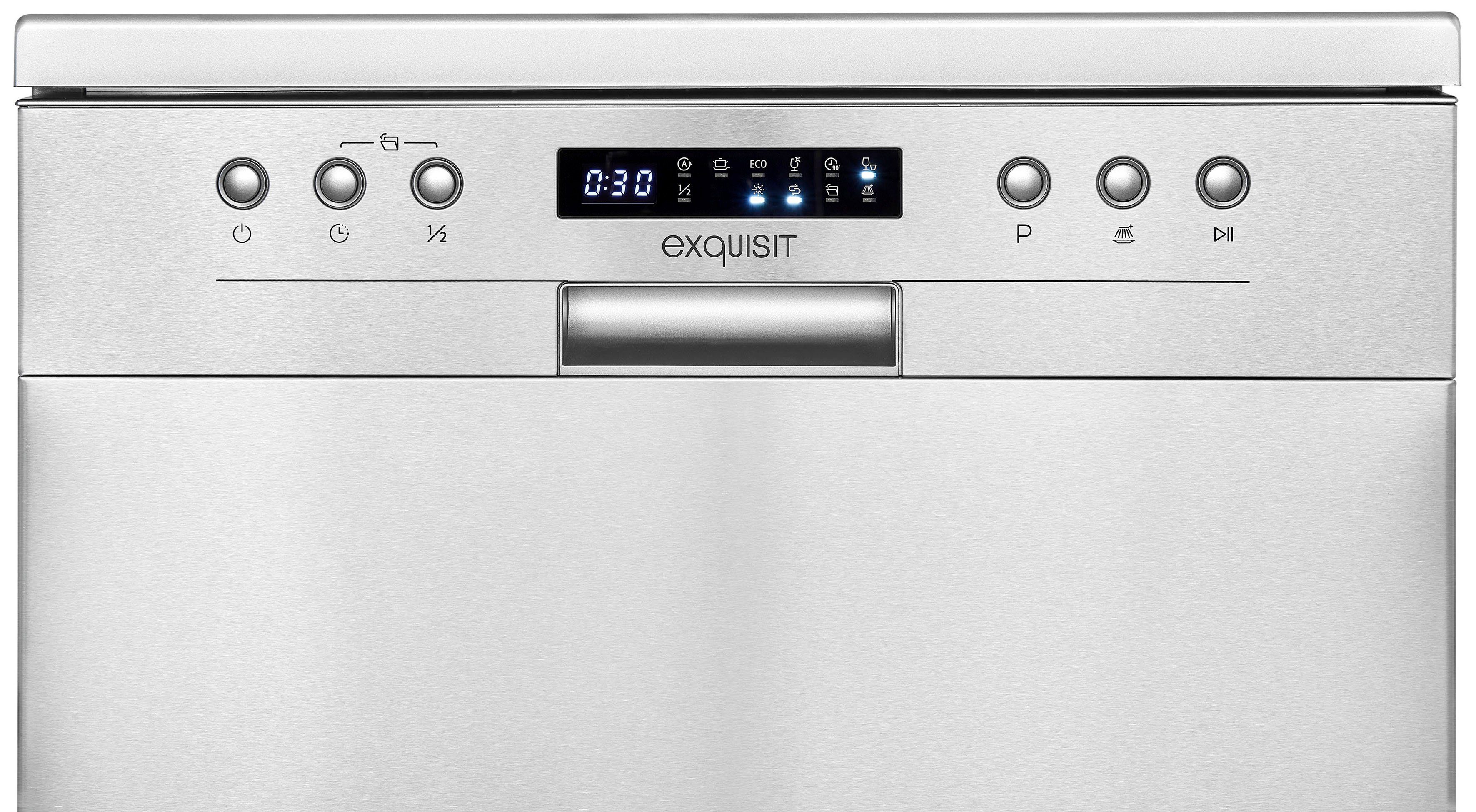 exquisit Standgeschirrspüler, GSP9414-030D inox, 14 Maßgedecke